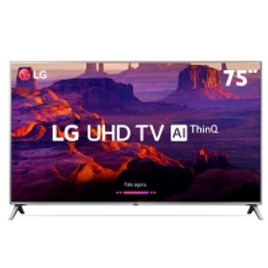Imagem da oferta Smart TV LED 75" Ultra HD 4K LG 75UK6520 com Conversor Digital 4 HDMI 2 USB Wi-Fi