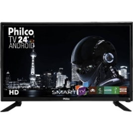 Imagem da oferta Smart TV LED 24'' Philco PTV24N91SA HD com Android 1 HDMI 1 USB Wi-Fi Closed Caption 60Hz
