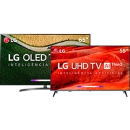 Imagem da oferta Smart TV Oled 65'' LG OLED65B9 + Smart TV LED 55'' LG 55UM7520 Ultra HD 4K