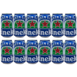 Imagem da oferta Cerveja Heineken 0.0 Pilsen Lager sem Álcool  350ml - 12 Unidades