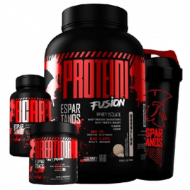 Imagem da oferta Kit de Suplementos fusion Whey Protein + BCAA + Creatina + Coqueteleira