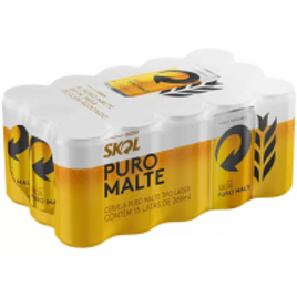 Imagem da oferta Cerveja Skol Puro Malte Lager 269ml - 15 Unidades