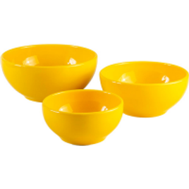 Imagem da oferta Conjunto de Tigelas Cerâmica 3 Peças Amarelo - La Cuisine