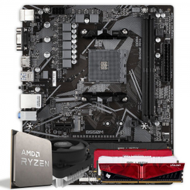 Imagem da oferta Pichau Kit upgrade AMD Ryzen 5 5600X B550M 8GB DDR4 Cooler A50