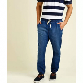 Calça Masculina Jeans Jogger Amarração MR - 10048031592 - Azul
