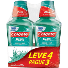 Imagem da oferta Enxaguante Bucal Colgate Plax Fresh Mint 250ml - Leve 4 Pague 3