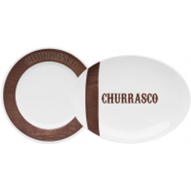 Imagem da oferta Conjunto Para Churrasco 10 Peças Em Porcelana 023189 Oxford P101731