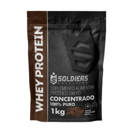 Imagem da oferta Whey Protein Concentrado 1kg - Chocolate Belga - Importado - Soldiers Nutrition