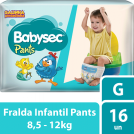 Imagem da oferta Fralda Babysec Galinha Pintadinha Pants G 16 Unidades