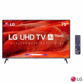Imagem da oferta Smart TV LED 75" LG 75UM7510 Ultra HD 4K HDR Ativo, DTS Virtual X, Inteligencia Artificial ThinQ AI, WebOS 4.5
