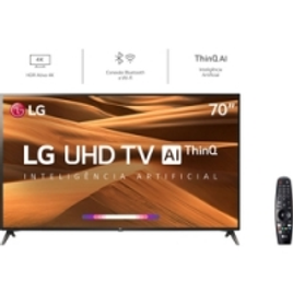 Imagem da oferta Smart TV LED 70'' LG 70UM7370 Ultra HD Thinq AI Conversor Digital Integrado 3 HDMI 2 USB Wi-Fi
