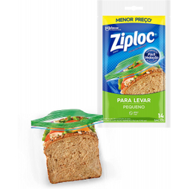 Saco Hermético Ziploc Para Levar - 14 Sacos Tamanho Pequeno