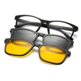 Imagem da oferta Armação para Óculos de Grau/Sol com 2 Lentes Clip ON Polarizadas