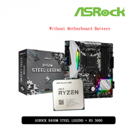 Imagem da oferta Placa mãe Asrock B450M Steel Legends RGB + Processador Ryzen 5 3600