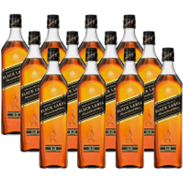 Imagem da oferta Pack com 12 Unidades Whisky Johnnie Walker Black Label 12 Anos 750ml
