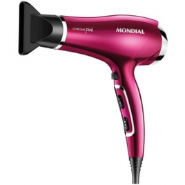 Secador de Cabelos Mondial Chrome Pink Line 2 Velocidades 3 Temperaturas 2000W 110V Rosa Pink - SC-36