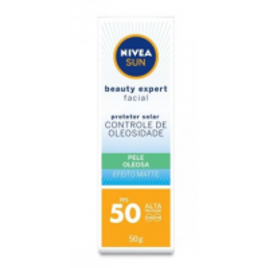 Imagem da oferta Protetor Solar Facial Nivea Sun Beauty Expert Pele Oleosa FPS50 50g
