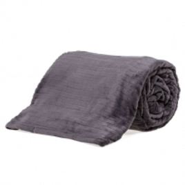 Imagem da oferta Cobertor De Casal 1,80X2,20M Canelado - Cinza Chumbo
