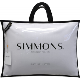 Travesseiro Simmons Natural Látex Alto 16cm para Fronha 50 x 70cm - Branco