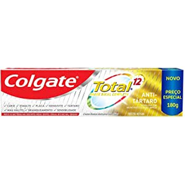 2 Unidades de Creme Dental Colgate Total 12 Anti Tártaro 180g cada