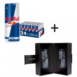 Imagem da oferta Kit 24 Latas Red Bull Energy Drink, 250ml + 2 Copos 250ml