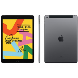 Imagem da oferta iPad 7 Geração Apple 4G 128GB Cinza Espacial - Tela 10,2” Proc Chip A10 Câm 8MP + Frontal 1,2MP - Apple iPad - Ma