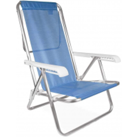 Imagem da oferta Cadeira Reclinável Mor 8 Posições Azul Alumínio