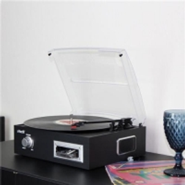Imagem da oferta Vitrola Toca Disco de Vinil e Fita Cassete K7 com Conversor Digital e Alto Falantes Toca Discos Uitech