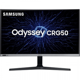 Imagem da oferta Monitor LED 27'' Gamer Curvo Samsung LC27RG50FQLXZD 1920 x 1080 FHD 240 Hz HDMI, DP, Gsync Preto e Cinza Série CRG50