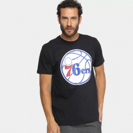 Imagem da oferta Camiseta NBA Philadelphia 76ers Masculina - Preto - Tam P