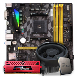 Imagem da oferta Kit Upgrade Placa Mãe BIOSTAR B350GTX DDR4 + Processador AMD Ryzen 5 3600 3.6GHz + Memória DDR4 8GB 3000MHZ