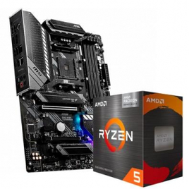 Kit Processador AMD Ryzen 5 5600G 3.9GHz (4.4GHz Max Turbo) + Placa-Mãe MSI MAG B550 Tomahawk AMD AM4 ATX