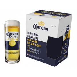 Imagem da oferta 3 Caixas Kit Cerveja Corona Lager 4 Unidades 330ml com Copo - 104039