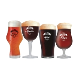 Imagem da oferta Jogo de Copos para Cervejas Escuras em Vidro Ruvolo Beer Sommelier 4800003 4 Peças