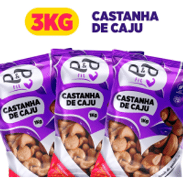 Imagem da oferta Castanha de Caju Torrada com ou sem Sal 3kg - P&P