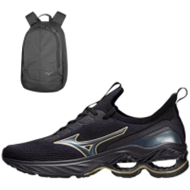 Imagem da oferta Kit Tênis Mizuno Wave Invictus 4 + Mochila Fun New