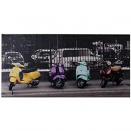 Imagem da oferta Quadro Motos Colorido 50x100cm
