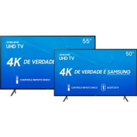 Imagem da oferta Smart TV LED 55'' Samsung 55RU7100 + Smart TV LED 50'' Samsung 50RU7100