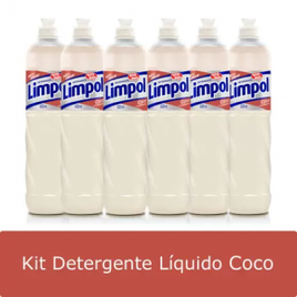 Imagem da oferta Kit 6 Detergente Líquido Limpol Coco - 500ml