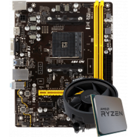 Imagem da oferta Kit Upgrade Placa Mãe Biostar A320MH DDR4 AMD AM4 + Processador AMD Ryzen 5 2400G 3.6GHz - OEM