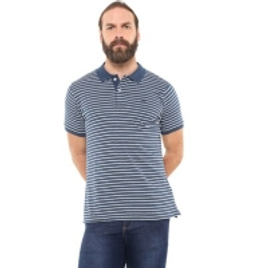 Imagem da oferta Camisa Polo Yachtsman Reta Listrada Azul/Off-White