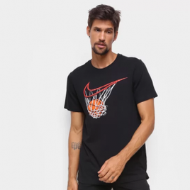 Imagem da oferta Camiseta Nike Dry Swish Swoo Cesta Logo Masculina - Preto