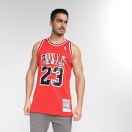 Imagem da oferta Regata Chicago Bulls Michael Jordan Mitchell & Ness Authentic Bull Masculina - Vermelho