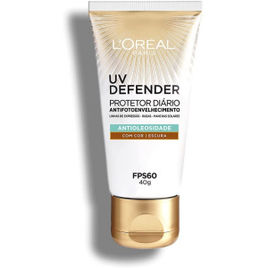 Imagem da oferta Protetor Solar Facial L'Oréal Paris UV Defender Antioleosidade Cor Escura FPS 60 - 40g