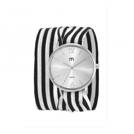 Imagem da oferta Relógio Lenço Listrado Preto e Branco