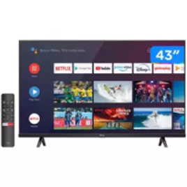 Smart TV TCL 43” FHD LED Android TV VA Wi-Fi Bluetooth HDR Google Assistente Built-in - 43S615