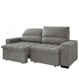 Imagem da oferta Sofá 4 Lugares Linoforte Terraza com Assento Retrátil e Encosto Reclinável em Tecido Suede 230 cm de largura