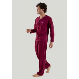 Imagem da oferta Pijama Longo Masculino Linha Noite Vinho