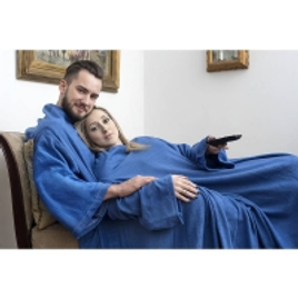 Imagem da oferta Cobertor Casal de Tv com Mangas Azul - Loani