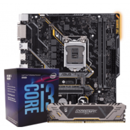 Imagem da oferta Kit Upgrade Placa Mãe Asus TUF H310M-Plus Gaming DDR4 + Processador Intel Core I3-8100 3.6 Ghz